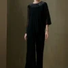 Namrata Joshipura Black Hand Embroidered Jumpsuit 2 Namrata Joshipura Black Hand Embroidered Jumpsuit -Outlet Loometta Store 2212nj01 1
