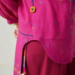 Sunira Designs Pink Gulzaar High Low Top -Outlet Loometta Store 2222323sg17 4