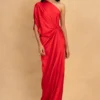 Stephany Red One Shoulder Dress -Outlet Loometta Store 230523sy06 1