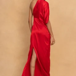 Stephany Red One Shoulder Dress -Outlet Loometta Store 230523sy06 5