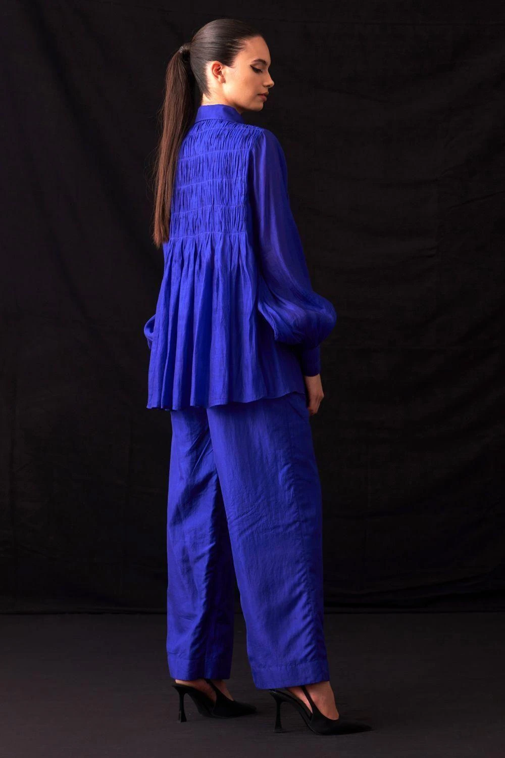 Amrich Missy Blue Hand Embellished Button Down Shirt 3 Amrich Missy Blue Hand Embellished Button Down Shirt