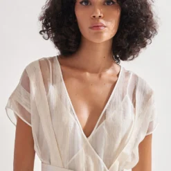 Amrich Koko Striped Wrap Dress -Outlet Loometta Store 23623amr2 4