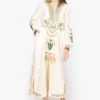 Heirloom By Rara Avis Off White Hamsa Embroidered Column Dress -Outlet Loometta Store 23rh45 1