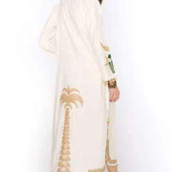 Heirloom By Rara Avis Off White Hamsa Embroidered Column Dress -Outlet Loometta Store 23rh45 4