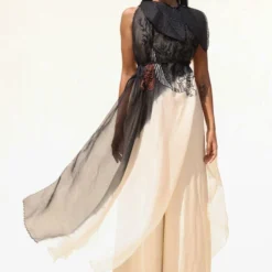 Richa Khemka Black Embellished & Belted Jumpsuit