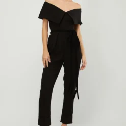 Gauri & Nainika Black Off Shoulder Jumpsuit