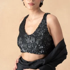 431-88 By Shweta Kapur Black Shivi Blouse