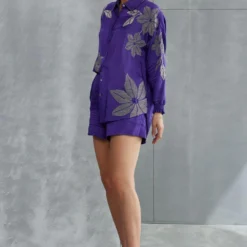 Namrata Joshipura Wild Violet Boxy Shirt 7 Namrata Joshipura Wild Violet Boxy Shirt -Outlet Loometta Store 25723nj48 2