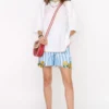 Rara Avis Blue Striped Pleated Shorts -Outlet Loometta Store 25ra23 1