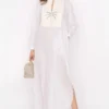Rara Avis White Pleated & Hand Embellished Dress -Outlet Loometta Store 25ra81 1