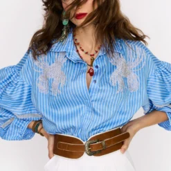 Rara Avis White Hand Embellished Pleated Pants -Outlet Loometta Store 25ra84 3