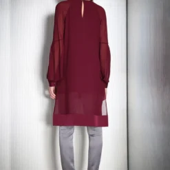 Rohit Gandhi + Rahul Khanna Burgundy Embroidered Top -Outlet Loometta Store 25tp19 4
