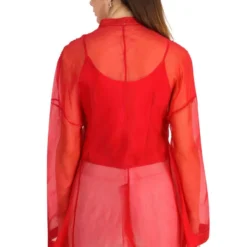 Rohit Gandhi + Rahul Khanna Red Embroidered Top With A Belt -Outlet Loometta Store 25tp26 6
