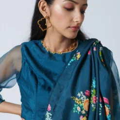 Nadiya Paar Mist Mulberry Silk Blouse 8 Nadiya Paar Mist Mulberry Silk Blouse -Outlet Loometta Store 2623np16 3