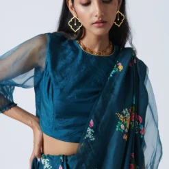 Nadiya Paar Mist Mulberry Silk Blouse 9 Nadiya Paar Mist Mulberry Silk Blouse -Outlet Loometta Store 2623np16 4