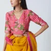 Nadiya Paar Pink Floral Blouse -Outlet Loometta Store 2623np17 1