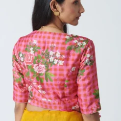 Nadiya Paar Pink Floral Blouse -Outlet Loometta Store 2623np17 4
