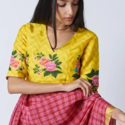 Nadiya Paar Rose Chintz Yellow Blouse