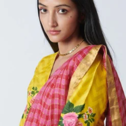 Nadiya Paar Rose Chintz Yellow Blouse -Outlet Loometta Store 2623np19 3