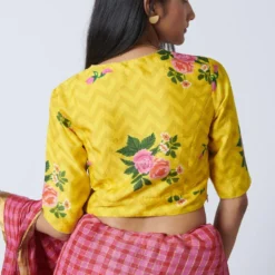 Nadiya Paar Rose Chintz Yellow Blouse -Outlet Loometta Store 2623np19 4