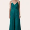 November Noon Bougainvillea Teal Jumpsuit -Outlet Loometta Store 271nn31 1