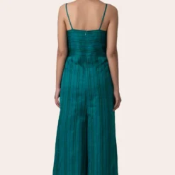 November Noon Bougainvillea Teal Jumpsuit -Outlet Loometta Store 271nn31 5