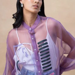 GRAINE Purple Maze Daze Shirt -Outlet Loometta Store 27623gre12 4