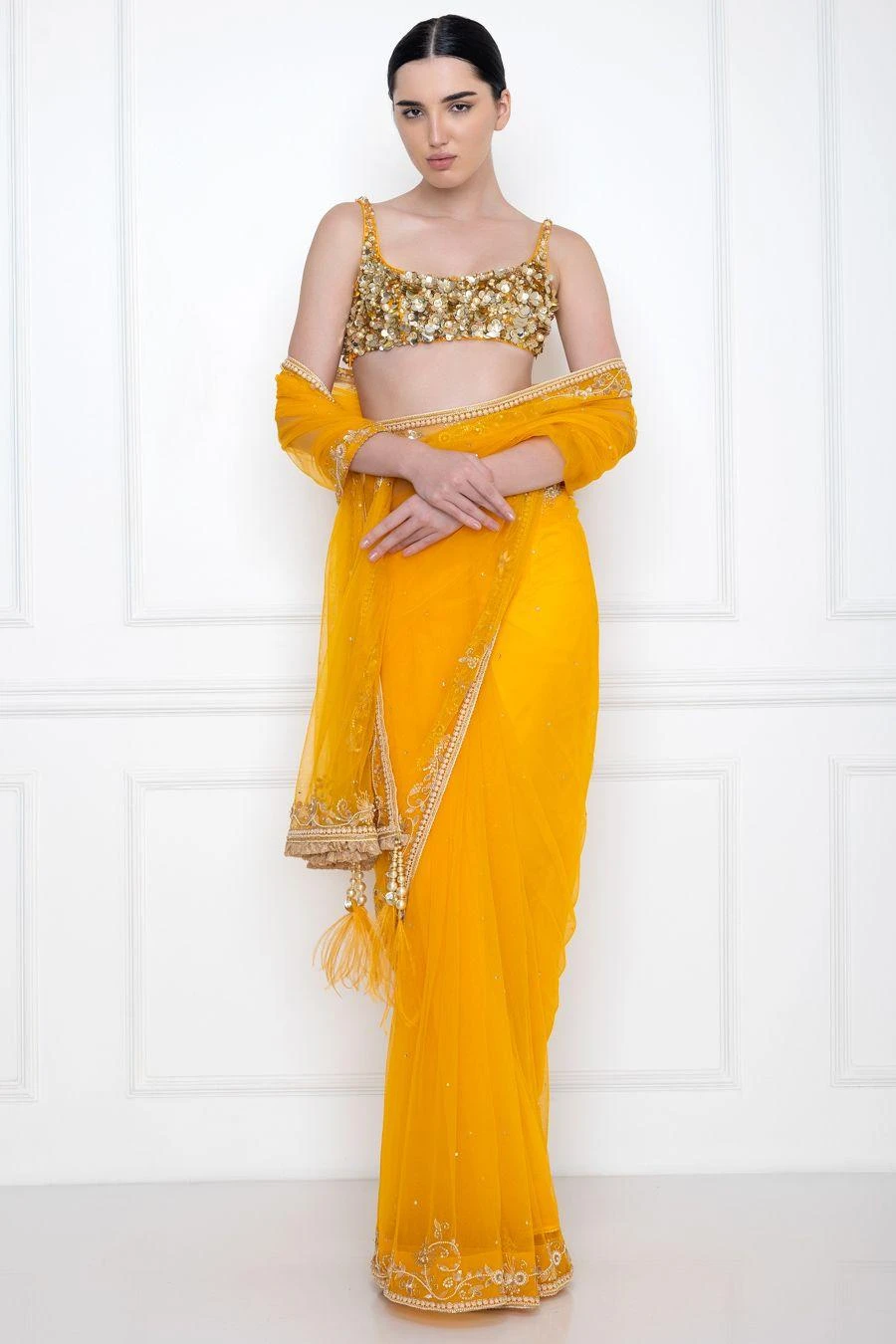 Dilnaz Marigold Embellished Bustier 4 Dilnaz Marigold Embellished Bustier - Image 2