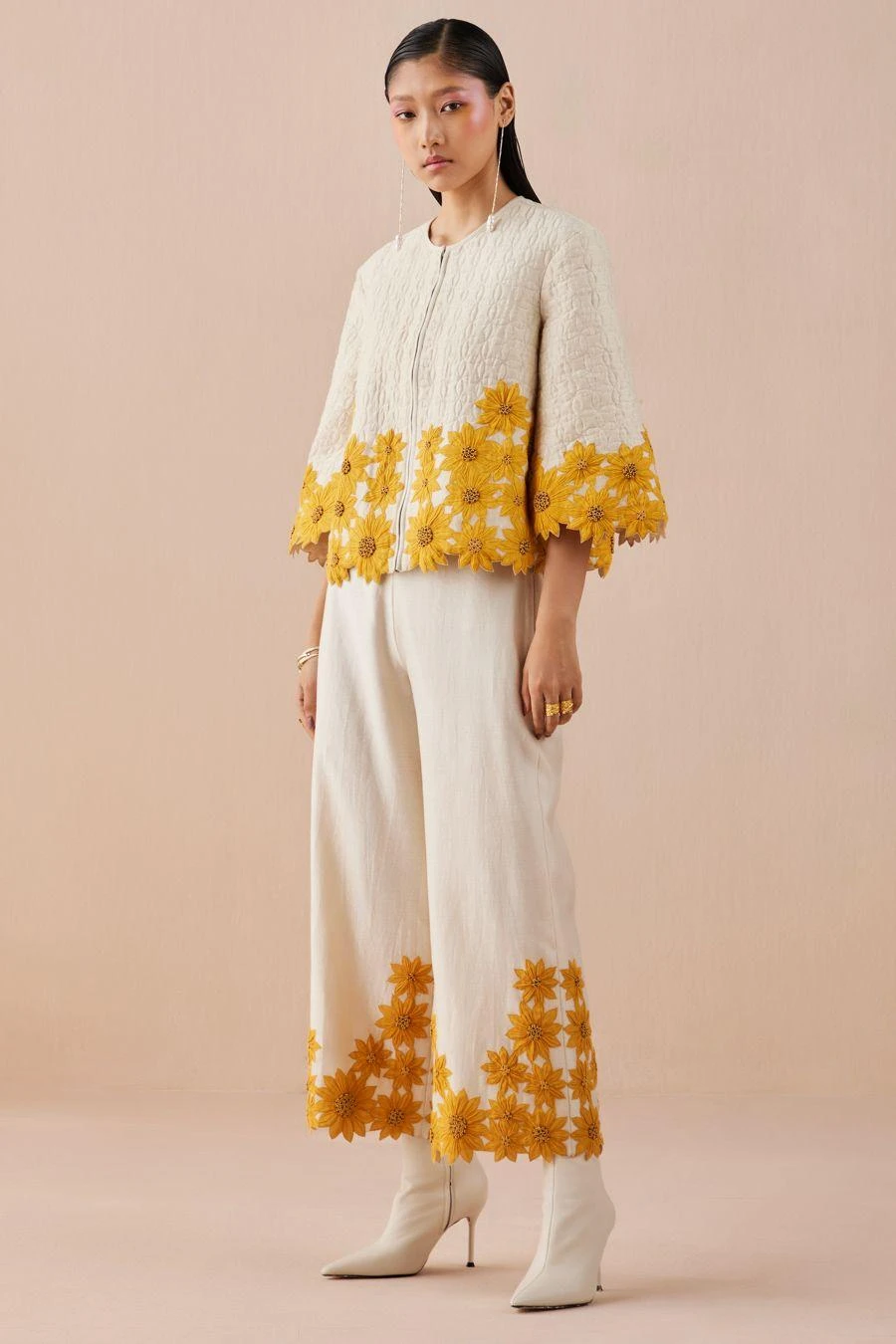 Chandrima Ivory Sunflower Pants 4 Chandrima Ivory Sunflower Pants - Image 2