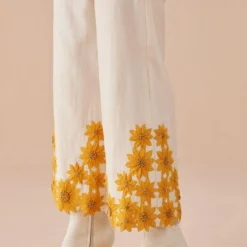 Chandrima Ivory Sunflower Pants 9 Chandrima Ivory Sunflower Pants -Outlet Loometta Store 2811cha11 3