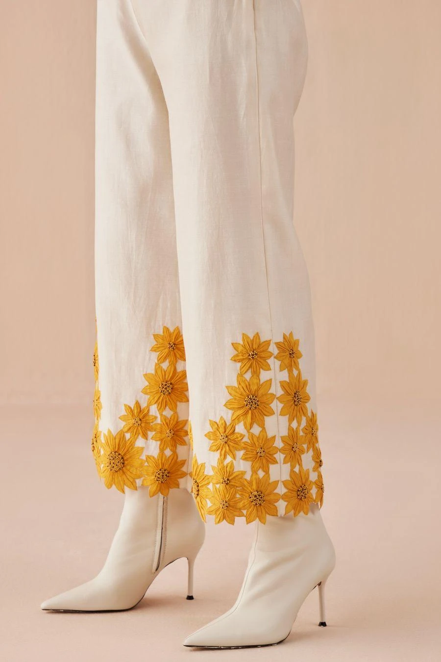 Chandrima Ivory Sunflower Pants 5 Chandrima Ivory Sunflower Pants - Image 3