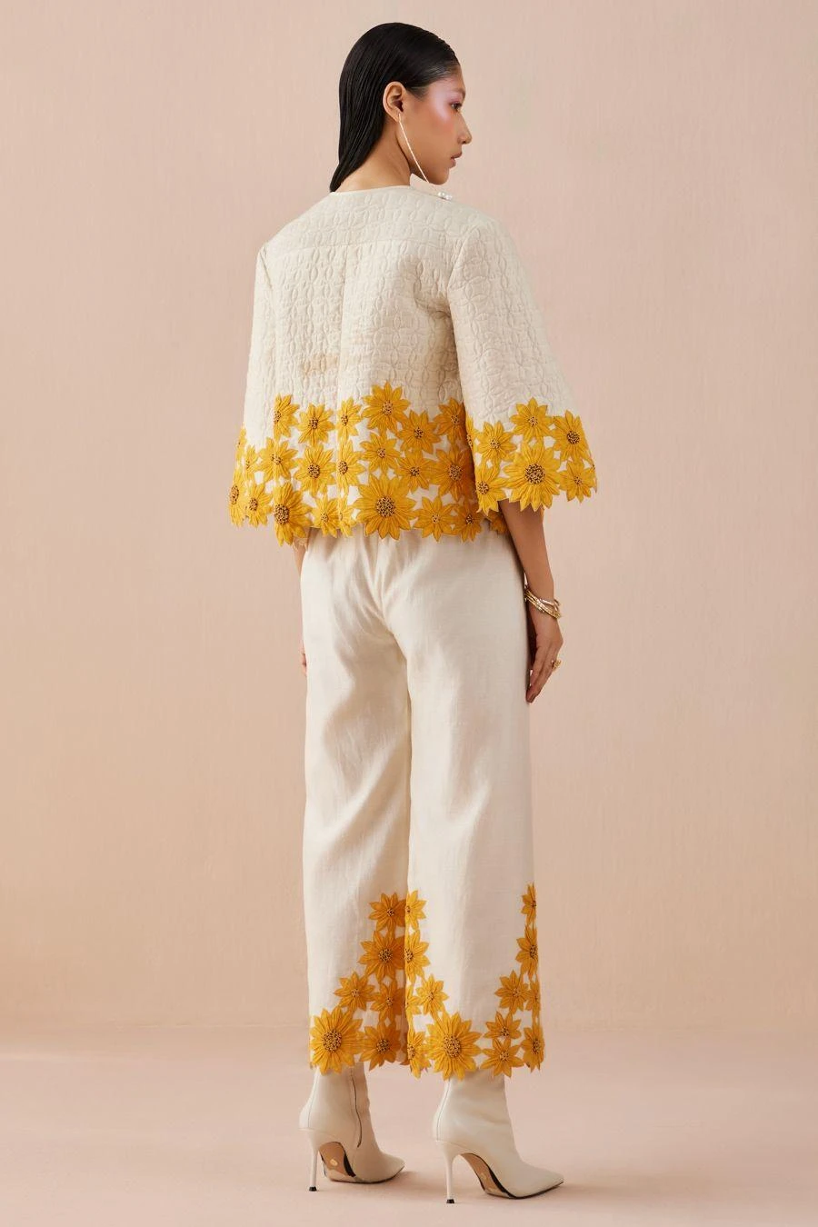 Chandrima Ivory Sunflower Pants 7 Chandrima Ivory Sunflower Pants - Image 5