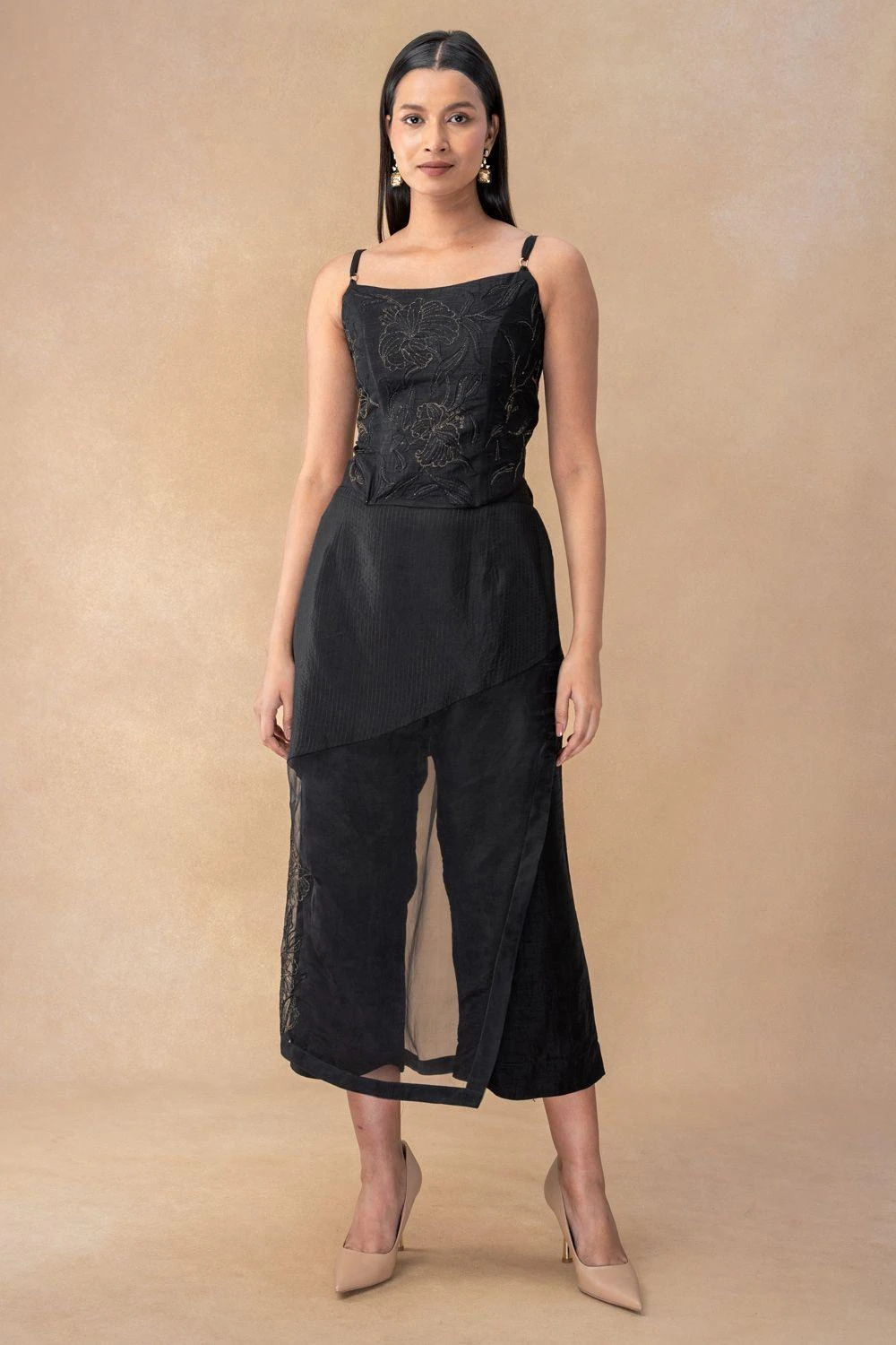 Bodhi Tree Black Appliqued Corset 3 Bodhi Tree Black Appliqued Corset