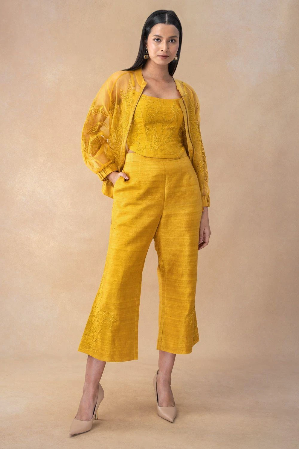 Bodhi Tree Yellow Boot Cut Pants 3 Bodhi Tree Yellow Boot Cut Pants