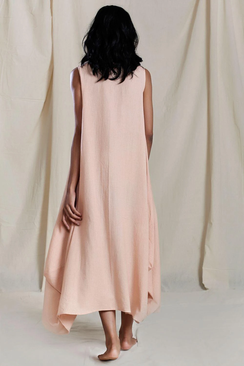 Mati Vari Aakaar Peach Dress 5 Mati Vari Aakaar Peach Dress - Image 3