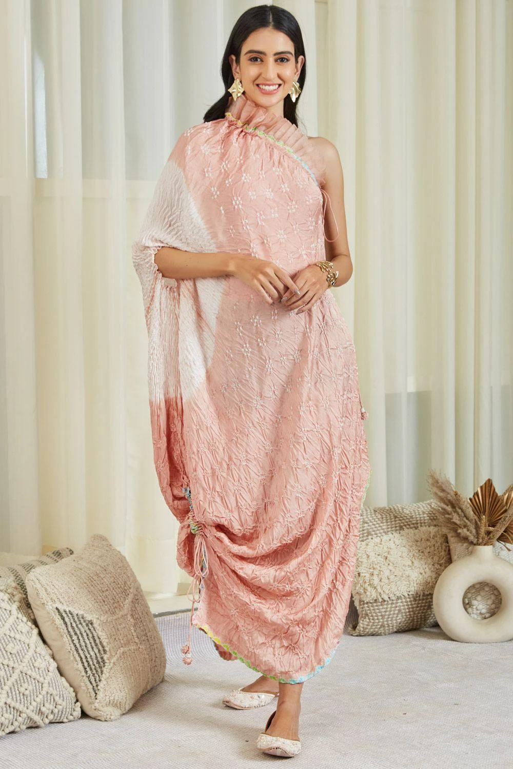 Twenty Nine Peach Shibori One Shoulder Dress 3 Twenty Nine Peach Shibori One Shoulder Dress