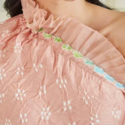 Twenty Nine Peach Shibori One Shoulder Dress 9 Twenty Nine Peach Shibori One Shoulder Dress -Outlet Loometta Store 287twennin9 3