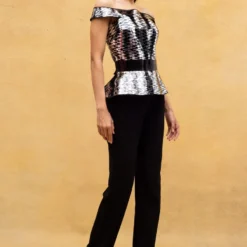 Amit Aggarwal Black Hand Woven Metallic Polymer Off Shoulder Top -Outlet Loometta Store 2912aad2 3