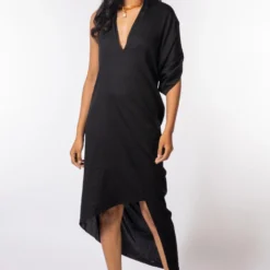 Stephany Black Deconstructed Dress