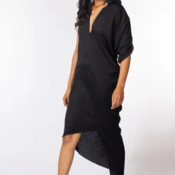 Stephany Black Deconstructed Dress -Outlet Loometta Store 297 step7 3