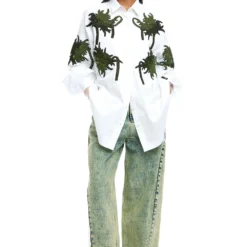 Kanika Goyal Label Fiery Bloom Hand Embellished Shirt