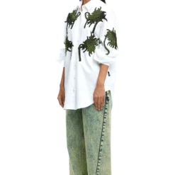 Kanika Goyal Label Fiery Bloom Hand Embellished Shirt 8 Kanika Goyal Label Fiery Bloom Hand Embellished Shirt -Outlet Loometta Store 29823kgl12 3