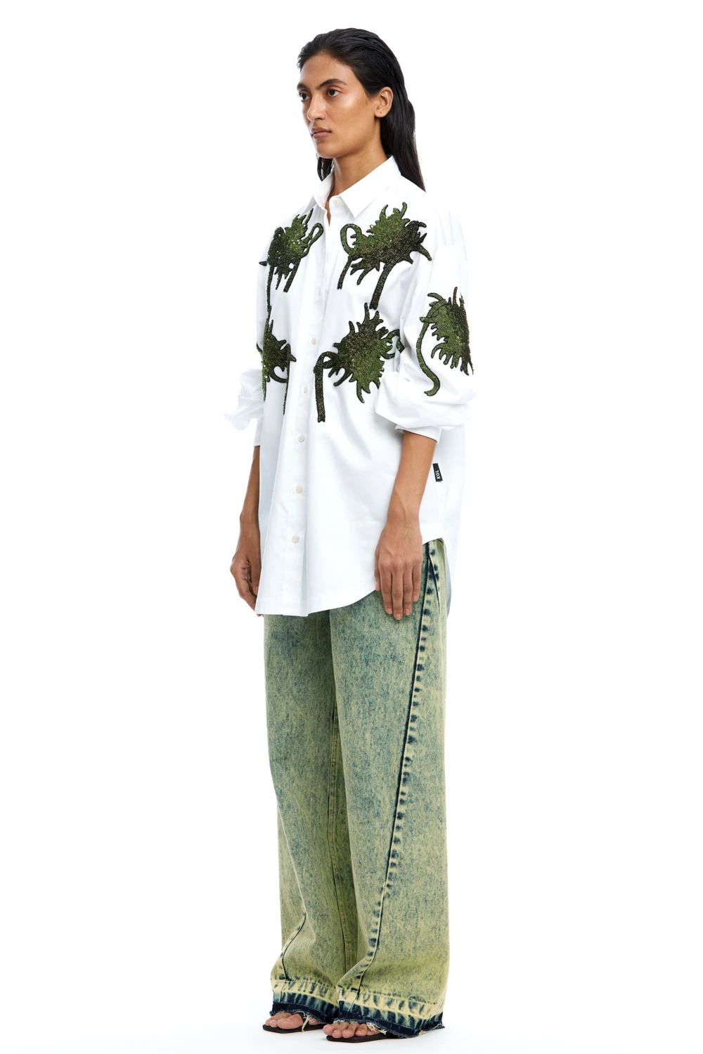 Kanika Goyal Label Fiery Bloom Hand Embellished Shirt 5 Kanika Goyal Label Fiery Bloom Hand Embellished Shirt - Image 3