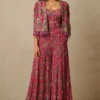 Tarun Tahiliani Pink Zardosi Embellished Gilet Set 2 Tarun Tahiliani Pink Zardosi Embellished Gilet Set -Outlet Loometta Store 29823tt1 1
