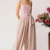 Payal Pratap Sleeveless Jumpsuit With Belt -Outlet Loometta Store 2ss 48 beige pink 1