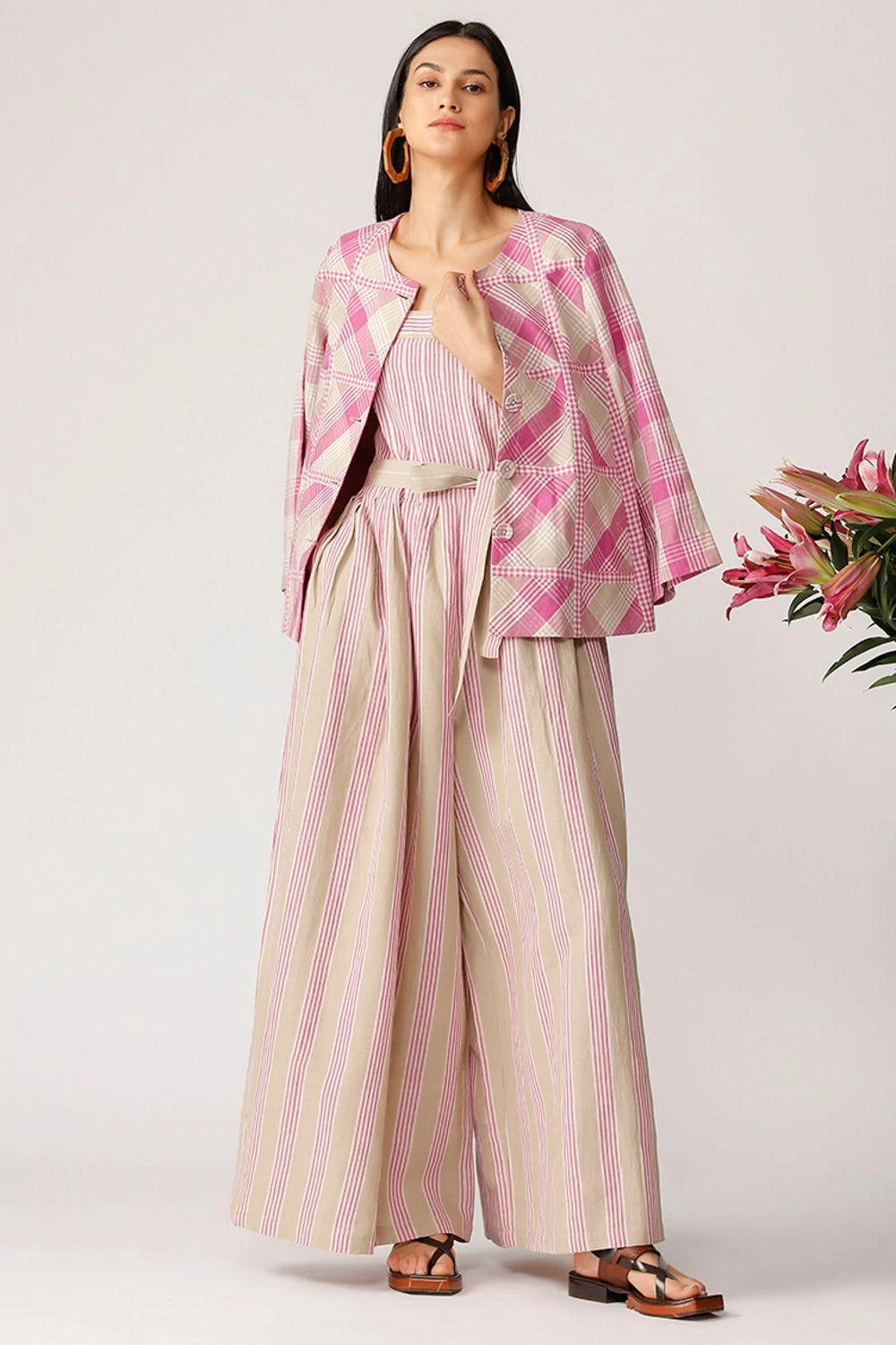 Payal Pratap Sleeveless Jumpsuit With Belt 4 Payal Pratap Sleeveless Jumpsuit With Belt - Image 2