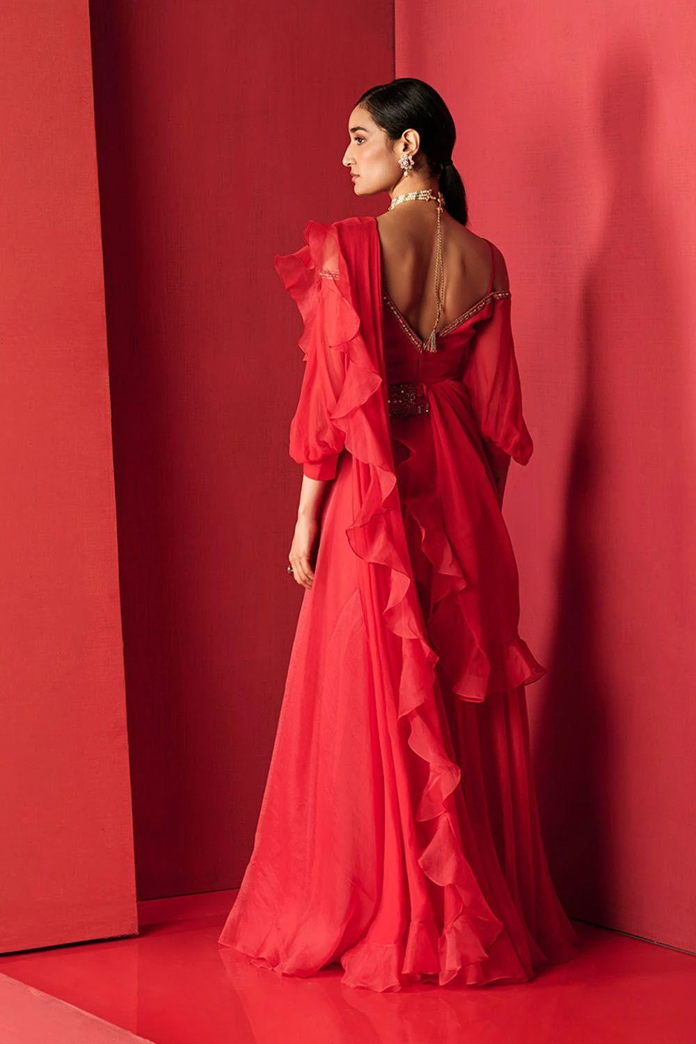 Ridhi Mehra Jaheem Jumpsuit With Dupatta & Belt 5 Ridhi Mehra Jaheem Jumpsuit With Dupatta & Belt - Image 3