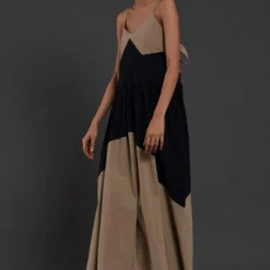 Mati Beige & Black Strappy Dress -Outlet Loometta Store 3012wo13 4