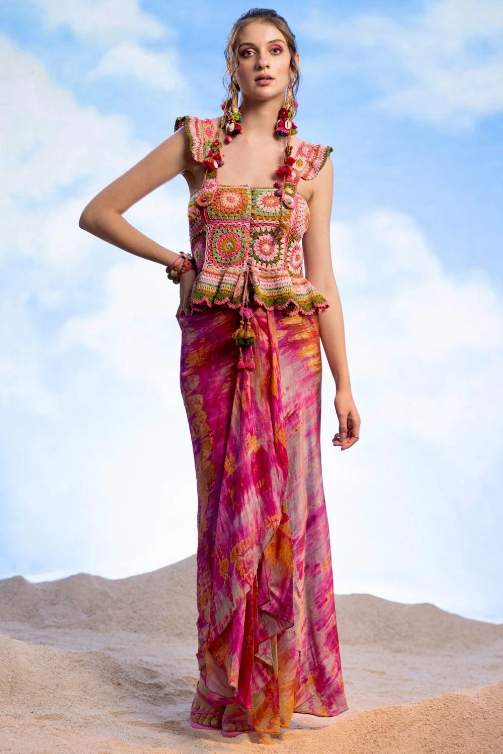 CAPISVIRLEO Pink Crochet Corset Top 3 CAPISVIRLEO Pink Crochet Corset Top