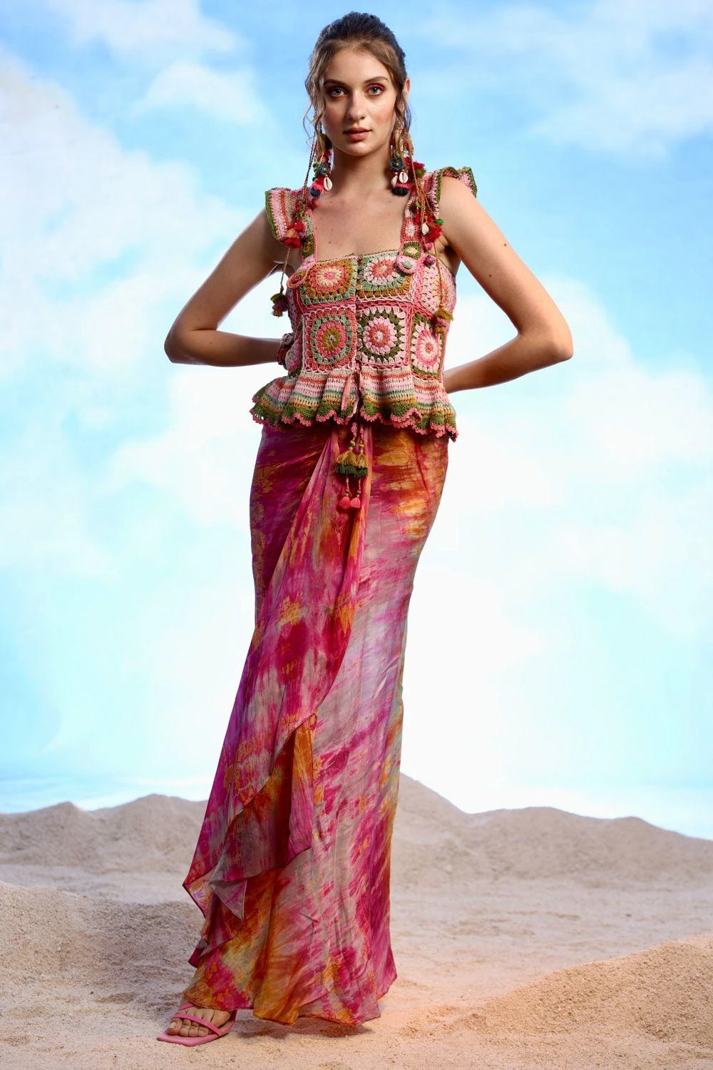 CAPISVIRLEO Pink Crochet Corset Top 4 CAPISVIRLEO Pink Crochet Corset Top - Image 2